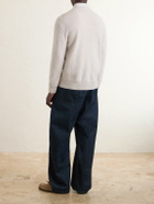 N.PEAL - English Rib Cashmere Sweater - Gray