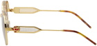 Casablanca Gold Square Sunglasses