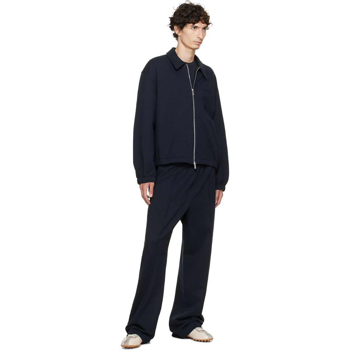 Helmut Lang Navy Logo Sweatpants
