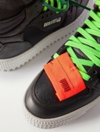 Off-White - 3.0 Off Court Supreme Suede, Leather and Shell High-Top Sneakers - Black