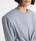 Magda Butrym Cropped cotton-blend jersey top