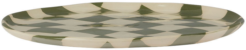 Henry Holland Studio Green & White Check Dinner Plate