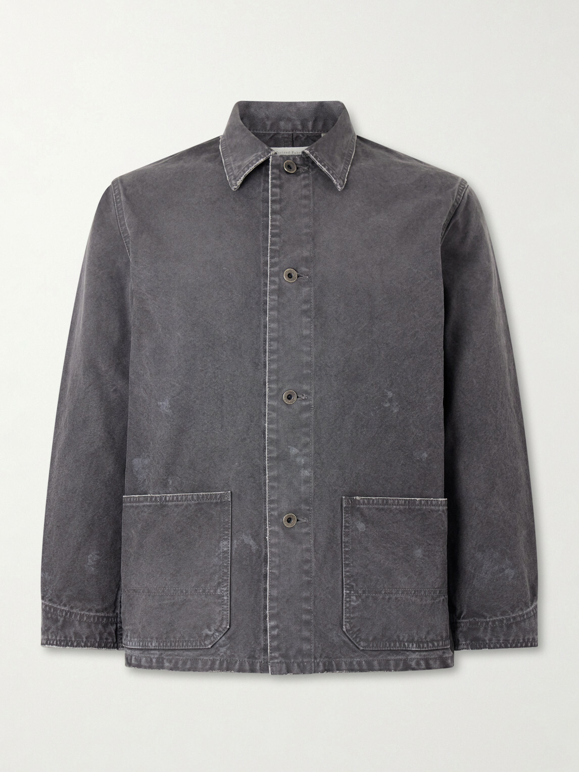 FULLCOUNT - Tent Cloth Distressed Denim Chore Jacket - Gray