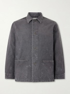 FULLCOUNT - Tent Cloth Distressed Denim Chore Jacket - Gray