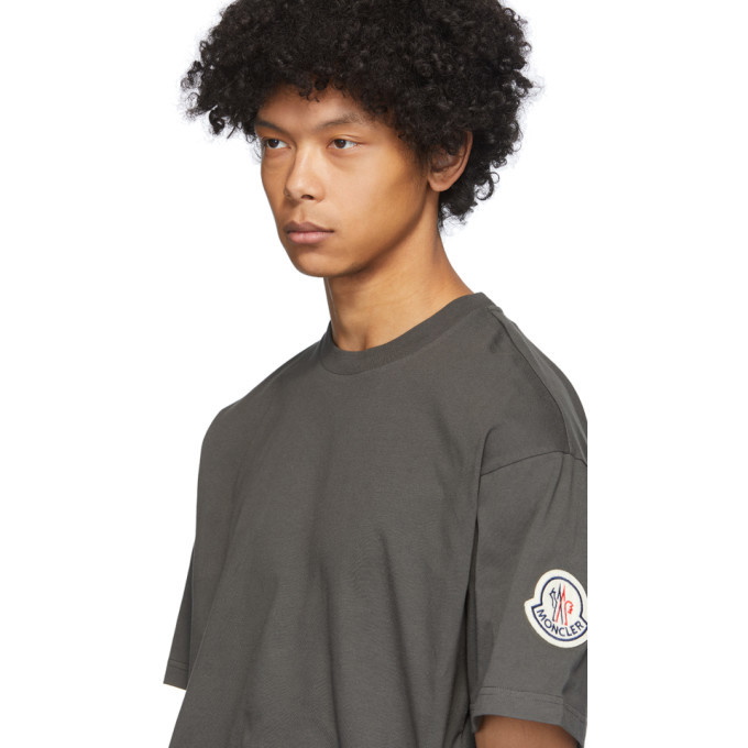 Moncler Genius 2 Moncler 1952 Grey Logo Patch T-Shirt Moncler Genius