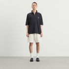END. Piquet Polo in Cinder Black/Off White
