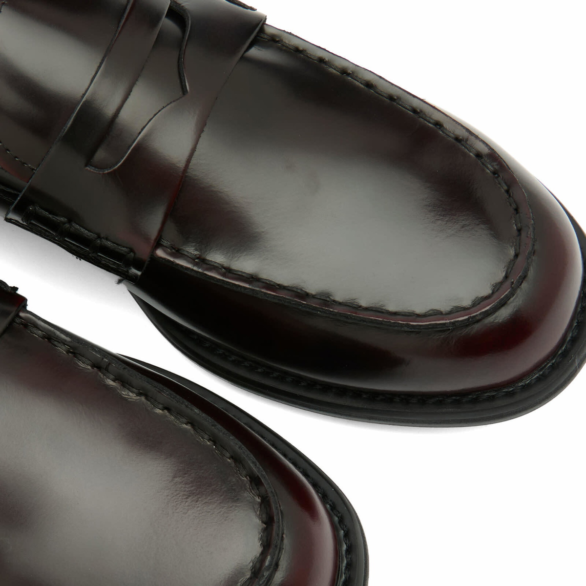 Vagabond Shoemakers Women's Linn Polished Leather Penny Loafer in Dark Bordo