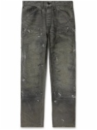 RRL - Jenkins Paint-Splattered Cotton-Canvas Trousers - Gray