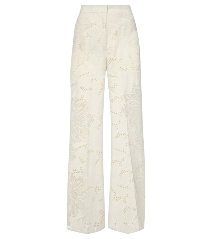 Photo: Elie Saab Embroidered high-rise wide-leg pants
