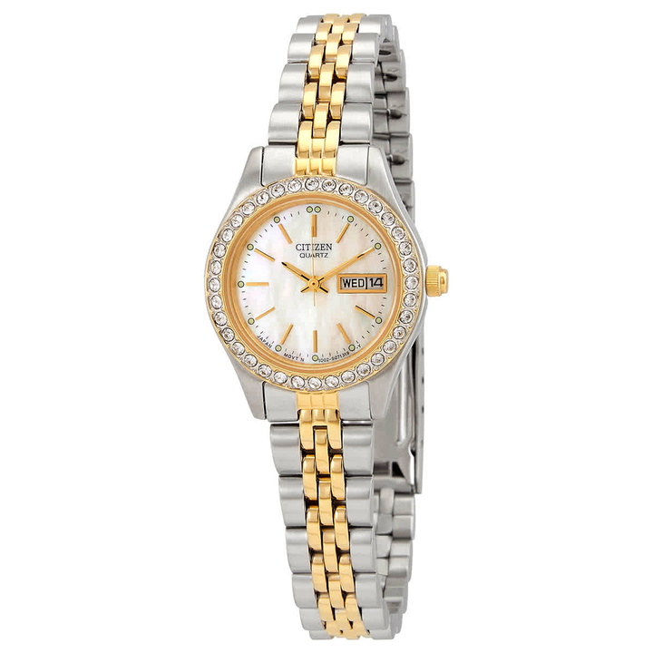 Photo: Citizen Quartz Crystal Mother of Pearl Dial Ladies Watch EQ0534-50D