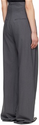 Aaron Esh Gray Pleated Trousers
