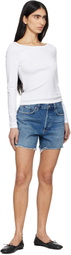 AGOLDE Blue Nye Denim Shorts