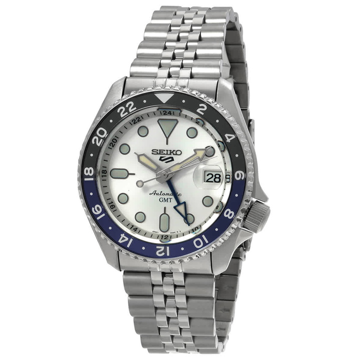 Photo: Seiko 5 Sports GMT Automatic Silver Dial Mens Watch SSK033