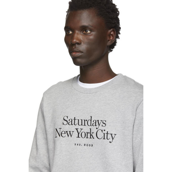 Saturdays NYC Grey Bowery Miller Standard Sweatshirt Saturdays NYC