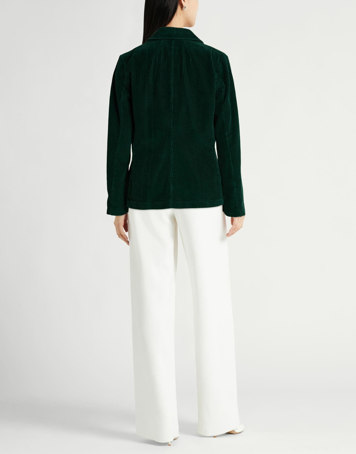 120% Lino Womens Blazer Dark in Green