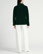 120% Lino Womens Blazer Dark in Green