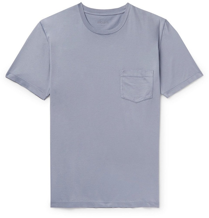 Photo: Albam - Cotton-Jersey T-Shirt - Blue