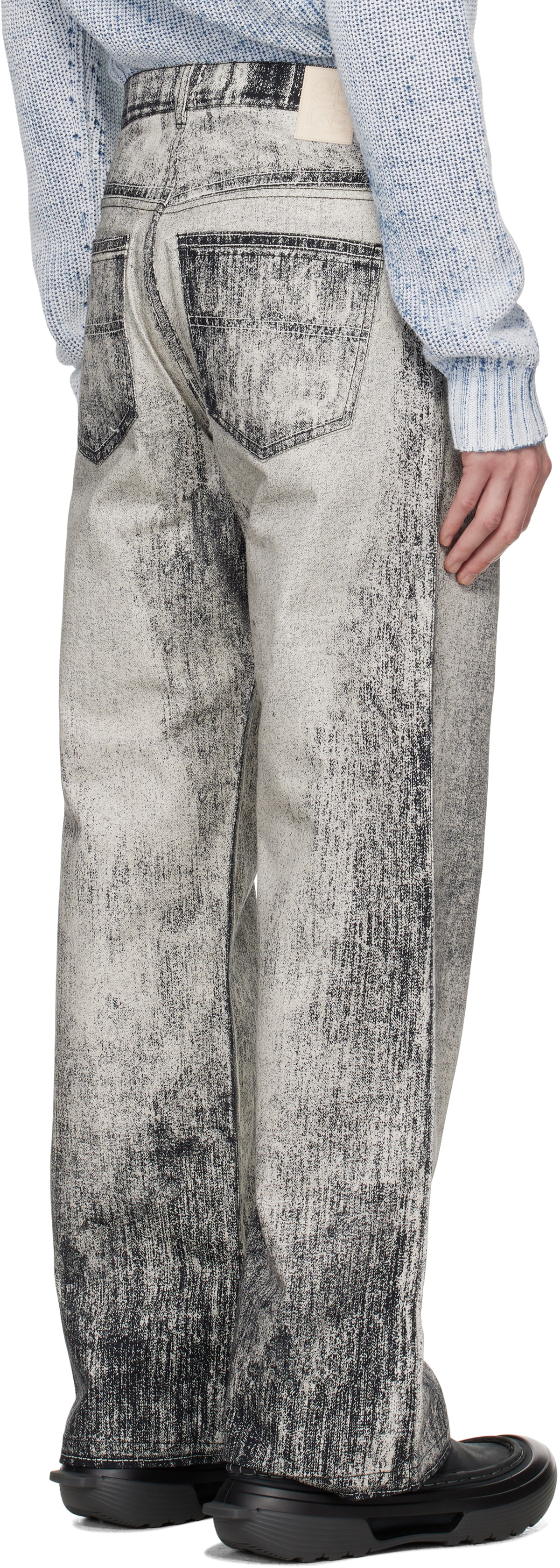 CAMPERLAB Gray Paint Print Jeans