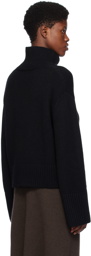 LISA YANG Black Fleur Turtleneck