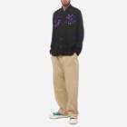 Noma t.d. Men's Flower Hand Embroidery Shirt in Black