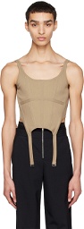 Dion Lee Taupe Combat Corset