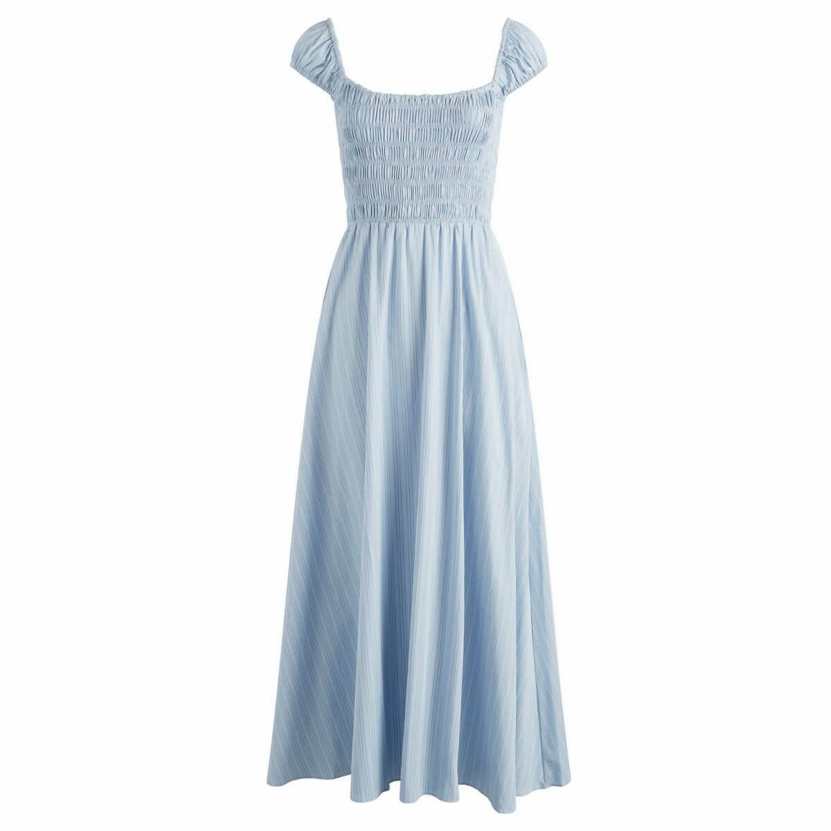 faithfull the brand blue midi dress Astra Midi Dress Soft Blue Stripe main image 0