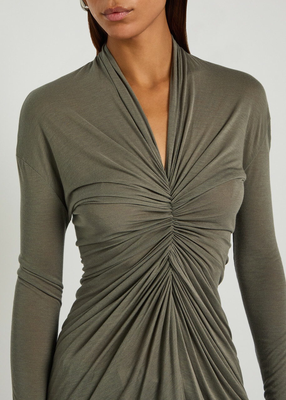 Rick Owens Radiance Ruched Jersey top Light Brown