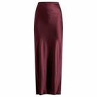 Anine Bing Women's Bar Silk Skirt in Burgundy