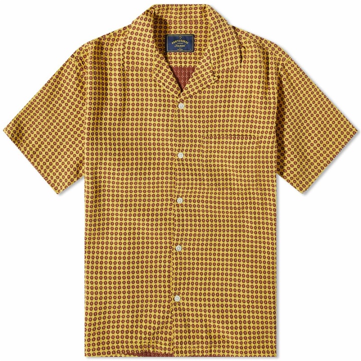 Photo: Portuguese Flannel Men's Favo Honey Vacation Shirt in Yellow