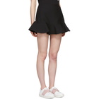 Valentino Black Ruffled Crepe Skort