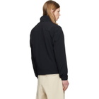 Stone Island Black 1200036 Stretch Nylon Tech Fleece Jacket