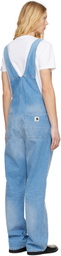 Carhartt Work In Progress Blue Bib Straight Overalls