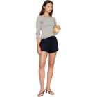 Citizens of Humanity Navy Vivienne Rolled Sweat Shorts