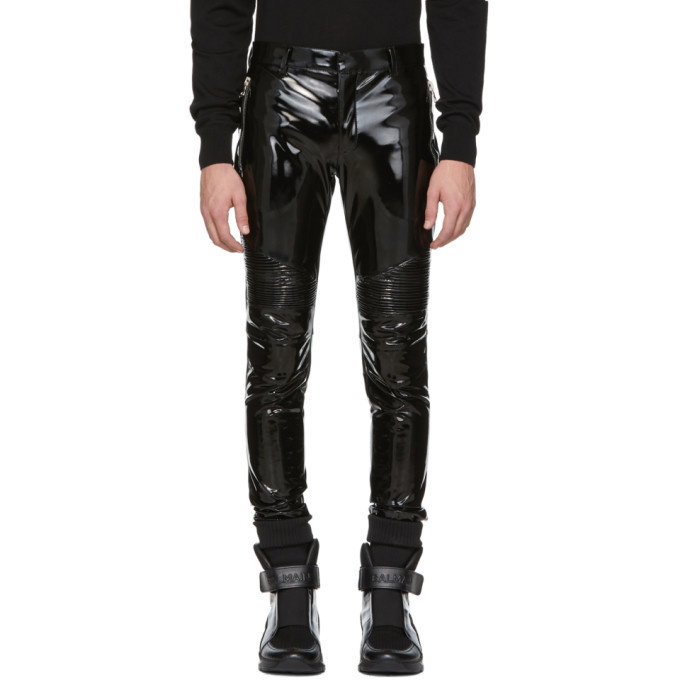 Tripp NYC Mens PVC Shiny Black Vinyl Pant 34 Shiny Black  Amazonin  Clothing  Accessories