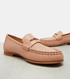 Chloé Chloé logo embellished leather loafers