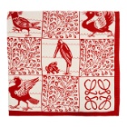 Loewe Red William De Morgan Cashmere Animal Tile Blanket