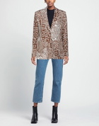 Manila Grace Womens Blazer in Brown