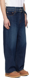 sacai Navy Belted Jeans