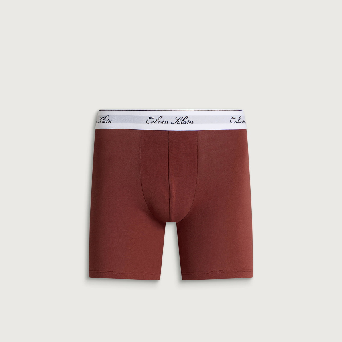 Calvin Klein Men's Icon Script Boxer Brief - 3 Pack in Volcanic Ash/Spiced Apple/Grey Heather