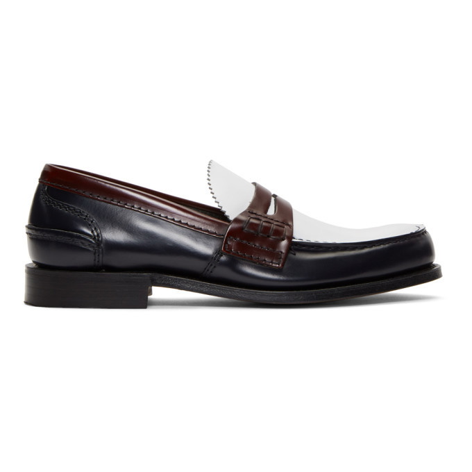 Photo: Churchs Navy and White Pembrey Loafers