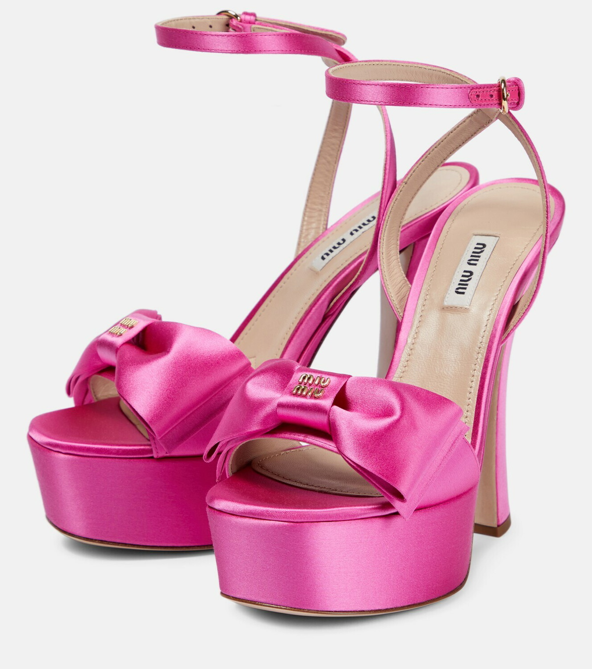 Miu Miu Satin platform sandals Miu Miu