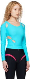 Marshall Columbia Blue Side Slash Long Sleeve T-Shirt