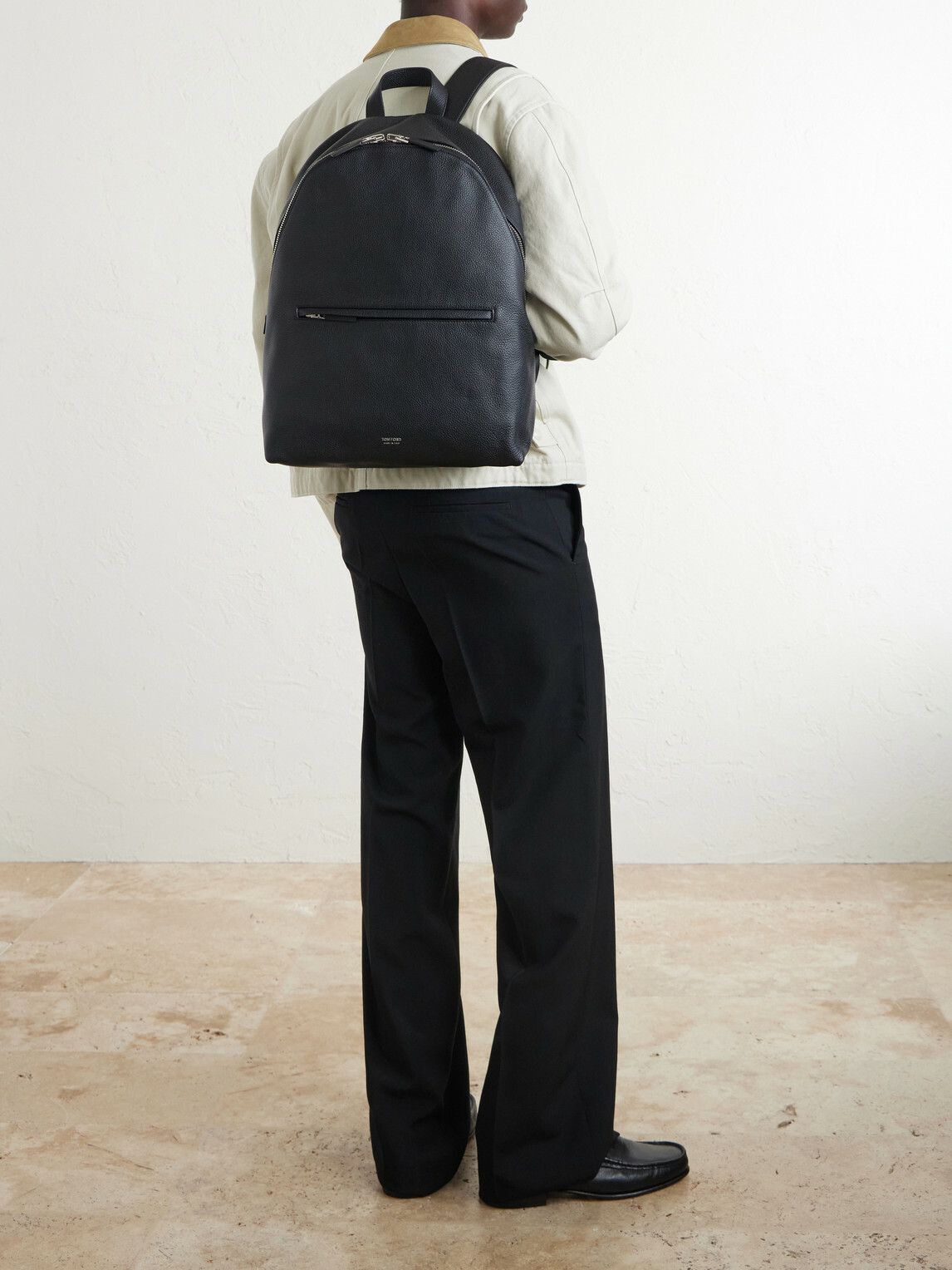 TOM FORD - Full-Grain Leather Backpack