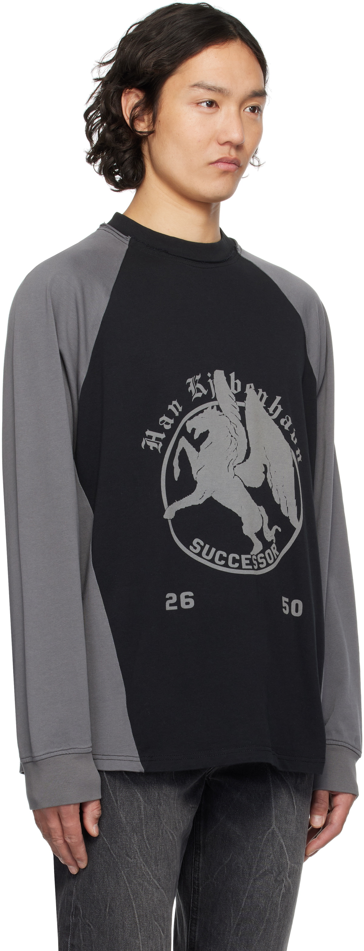 Han Kjobenhavn Black 'Successor' Printed Long Sleeve T-shirt