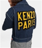 Kenzo - Belted striped denim minidress