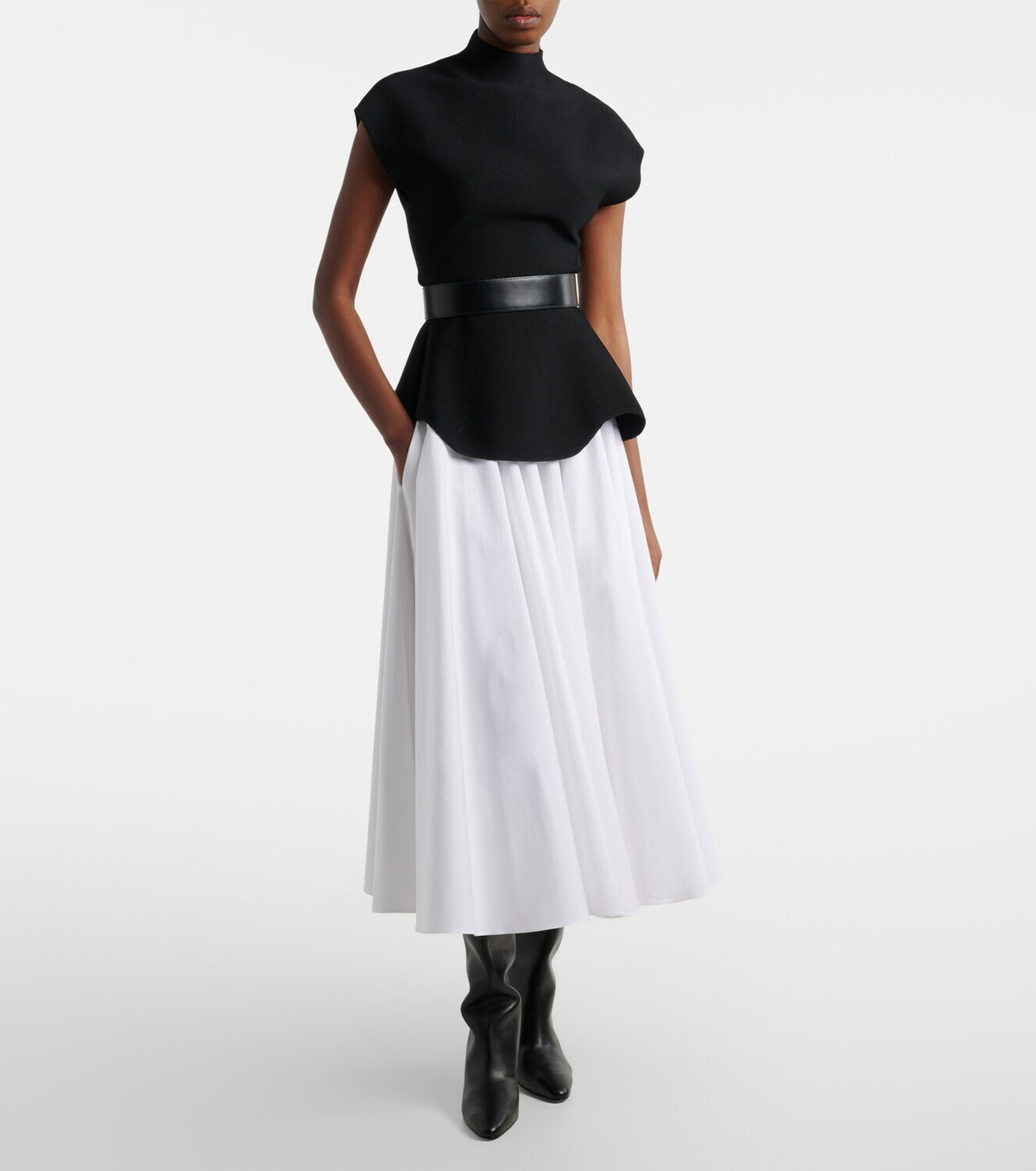 Herbert Levine Silhouette leather knee-high boots