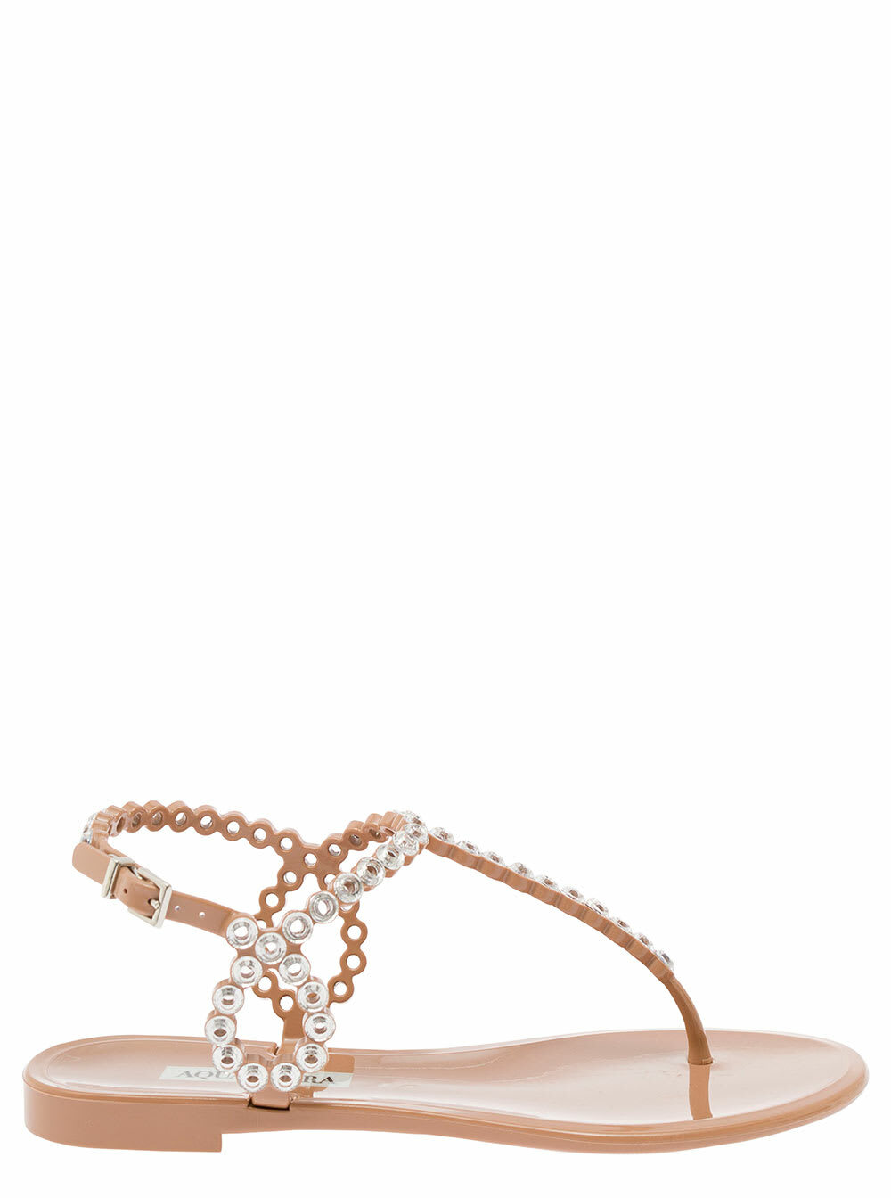 Almost Bare Crystal Jelly Flat Sandals main image 1