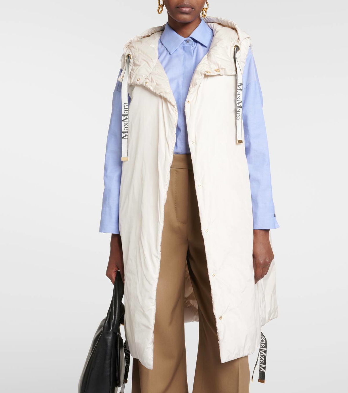 アウターその他 MAX MARA Woman Waistcoat White 2411281011600 015 Jacquard jersey waistcoat, white | 