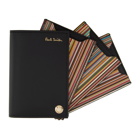 Paul Smith Black Signature Stripe Pivot Card Holder