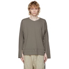 Rick Owens Drkshdw Grey Varsity Long Sleeve T-Shirt